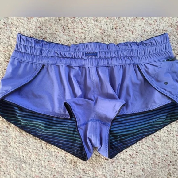 Lululemon Reversible Surf Short II in Twisted Dune Harbor Blue Black (Size 8) - Picture 9 of 9